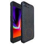 Molzar Tire Series iPhone 8 Plus/7 Plus/6 Plus Case with Real Weave Carbon Fiber, Built-in Metal Plate for Magnetic Mount, Support Wireless Charging, Compatible with iPhone 8P/7P/6sP/6P, Black/Weave