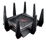 ASUS Gaming Router Tri-Band WiFi (Up to 5334 Mbps) for VR & 4K Streaming, 1.8GHz Quad-Core Processor, Gaming Port, Whole Home Mesh System, & AiProtection Network with 8 x Gigabit LAN Ports(GT-AC5300)