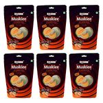 DOBIEE Muskiee Muskmelon Fruit Flavoured Candy 300 Candies (50 x Pack of 6) | kharbooja candies | Fruity & Tasty Centre Filled Candies | Birthday Party Pack Return Gifts To Your Family & Friends