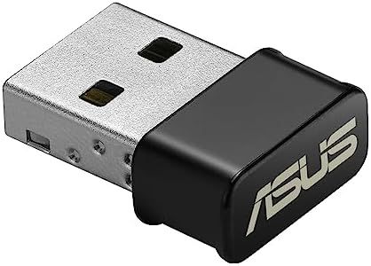 ASUS USB-AC53 Nano - Adattatore Wi-Fi e USB , (AC1200 Dual Band), 300 - 867 Mbps, Formato Compatto, Supporto MU-MIMO, Nero