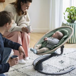 Maxi-Cosi Cassia Electric Baby Swing Chair – 360° Rotation, 12 Melodies, Classic Beige