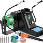 Preciva 926 III 130W MAX Digital Soldering Station with Auto Sleep & Calibration | Complete Kit Includes 5 Tips, Helping Hands, Solder Wire, Solder Wick | °C/ºF Display