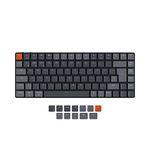 Keychron K3 Ultra-Slim Hot Swappable RGB Backlit Wireless Bluetooth/Wired USB Mechanical Keyboard, 75% ISO-UK-Layout Low-Profile Optical Brown Switch 84 Keys Gaming Keyboard for Mac Windows-Version 2