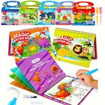 SILLYME Birthday Return Gifts for Kids Party - 3pcs Magic Water Book for kids - Water painting book - Coloring Drawing Painting books kit - Educational toys - Quick dry Doodle