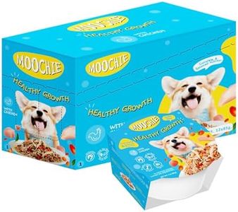 MOOCHIE Healthy Growth Wet Puppy Food - Soft Dog Food - Made with Real Chicken, Beef, Vegetables and Rice - No Added Preservatives or Artifical Flavors - 12 x 3 oz Cup