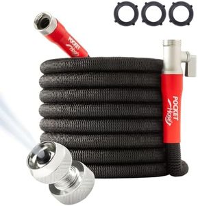 Pocket Hose Silver Bullet 2.0 Upgraded 75 FT Expandable Garden Hose, Lead-Free and No Kink, Black