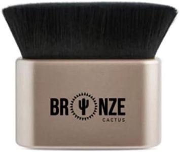 Bronze Cactus Flat-Top Kabuki Makeup Blending Brush – Premium Synthetic Super-Soft Bristles | Non-Absorbent Material | Multipurpose Face & Self-Tanning Applicator for Smooth, Even Application
