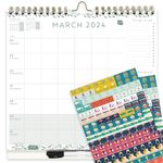 Boxclever Press Family Weekly Planner 2024 Calendar. 12 Month Wall Calendar 2024 with 6 Columns. Family Calendar 2024 runs Jan - Dec'24. Calendar 2024 Family Planner with Pocket & Stickers