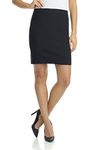 Rekucci Women's Ease Into Comfort Above The Knee Stretch Pencil Skirt 19 inch (X-Small, Black)