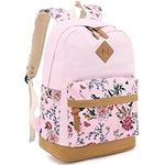 Leaper Cute Floral Canvas Backpack 