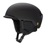 Smith Scout Snow Helmet – Adult Ski & Snowboard Helmet with MIPS Technology, Adjustable Fit, Ear Padding & Ventilation – Head Protection for Men & Women – Matte Black, Medium