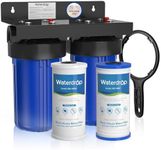 Waterdrop Whole House Water Filter System, with Carbon Filter and Sediment Filter, 5-Stage Filtration, Highly Reduce Lead, Chlorine, Odor and Taste, 2-Stage 5 Micron WD-WHF21-PG, 1" Inlet/Outlet