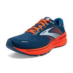 Brooks Men's Adrenaline GTS 22 Supportive Running Shoe, Blue/Light Blue/Orange, 10.5 UK
