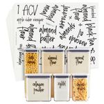 Talented Kitchen 124 Keto Pantry Labels ‚ 124 Script Labels, Keto Diet Ingredients ‚ Pantry Food Jar Stickers. Water Resistant, Jar Decal Pantry Organization Storage (Set of 124 ‚ Script Keto Pantry)