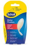 Scholl Blister Plasters, Pack of 5 - Large Hydrocolloid Blister Plasters for Heels, for Relief, Rapid Healing, Pain Reduction, and Protection. Waterproof.