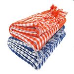 Mesh Masters Handloom 100% Pure Cotton Towels 1 Year Guarantee XXXL 36inches/72inches(3 feet/6feet) 90cms/180cms (Pack:2) 800 GSM Multi Color