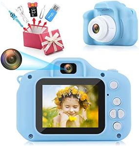 Kids Camera for Boys HOMHOW Toddler Camera for Girls Boys Children, Selfie Camera Kid Toys Christmas Birthday Gift Age 3 4 5 6 7 8 9 Year, 2inch IPS Screen with 32GB SD Card Blue