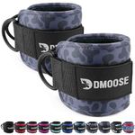 DMoose Fitness Ankle Straps for Cable Machines - One Size Fit with Premium Padding, Glute Kickback Ankle Strap for Women & Men, Cable Attachments for Gym, Booty Workouts, Leg Extension & Hip Abductors