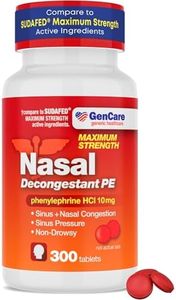 GenCare Nasal Decongestant 10mg Tablets Phenylephrine HCl 300 Tablets Per Bottle Value Pack Non Drowsy Sinus and Nasal Congestion Relief Lower Sinus Pressure Due to Allergies or Illness
