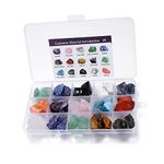 JSDDE Mineral Rock Variety Rough Raw Crystals Gemstone Meteorite Fragment Healing Energy Crystal Stone Box Gifts