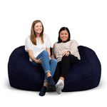 Big Joe Fuf XXL Foam Beanbag Chair Navy Plush