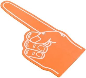 PATIKIL Giant Foam Finger 18 Inch, EVA Number 1 DIY Blank Foam Hand Cheerleading Vibrant Color for Celebration Pom Poms Sports Events Spirit Games Party, Orange