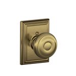 Schlage F170GEO609ADD Addison Collection Georgian Decorative Trim Knob, Antique Brass