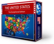 USA Jigsaw Puzzle - Map of United States - American History – United States of America - Jigsaw Puzzles - 100 Piece Puzzles – The Exceptional Edition Puzzle - Geography Puzzle