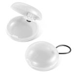 XIHIRCD 2pcs Ear Plug Carrying Cases, Mini Portable Earplug Case Earbud Case Holder with Lanyard Small Storage Case for Travel Business Outdoor Activities Trinkets and Pills (Transparent)