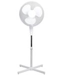 spot on dealz® 16" Free Standing Fan Portable Fans for Bedroom Floor Electrical Adjustable Height Tall Oscillating Pedestal Cross Base White Power Adapter