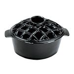 Achla Designs Minuteman International T-50-BK 2.2-Quart Enamel Steamer, Lattice Top