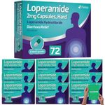 72 Diarrhoea Relief Capsules (12 x 6 Pack) Anti Diarrhoea Tablets 2mg Capsules, Fast-Acting Anti Loose Motion Relief, Travel Essential for Home & Holiday, Digestive Support, Emergency Use Value Bundle
