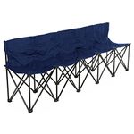 Azuma 5 Seat Folding Bench Outdoor Sports Training Football Camping Garden - Navy