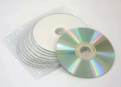 Ritek - 5 discos CD-R profesionales grabables por inyección de tinta blanca con una velocidad de escritura de 52x en fundas de plástico Dragon Trading con solapa