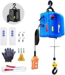 VOPEPZG 3 in 1 1100lbs Electric Hoist Winch，120 Volt 1500W Portable Electric Winch with Manual/Cable/Wireless Remote Control for Attic Lift，Deer Hoist，Garage，Warehouses，Factories (Black)