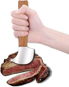 Fstcrt Rocker Knife, One Handed Adaptive Equipment, Ulu Knife, Curved Knife for Cutting Food in Can & Bowl, Steak Knife, Ideal for One-handed Use by Hand Tremors, Arthritis, Elderly or Pet Owner