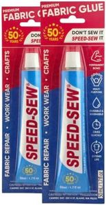 Speed-Sew Fabric Glue 2X Best for 45 Years Mender No More Needle and Thread, Now You Can Sew It in Seconds.