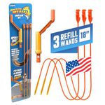 FlexiSnake Drain Weasel Sink Snake Hair Clog Remover Tool Kit, Sink, Pipe, Bathroom, Bathtub Drain Cleaner, 18-inch Long, Flexible, Made in The USA, 3 Pack Wand Refills and Removable Handle