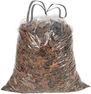 Ultrasac 39 Gallon 1.0 MIL Clear Drawstring Trash Bags - 33" x 40" - Pack of 70 - For Lawn & Leaf