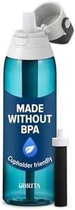Brita Hard-Sided Plastic Premium Filtering Water Bottle, BPA-Free, Reusable, Replaces 300 Plastic Water Bottles, Filter Lasts 2 Months or 40 Gallons, Includes 1 Filter, Sea Glass - 26 oz.
