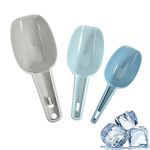 Ice Scooper for Freezer (3 PCS), 3 in 1 Ice Scooper, Dog Food Scoop, Popcorn Scoop Candy Scoops for Candy Buffet, Pet Feed Cat Food, Plastic Ice Scoop,Canisters,Flour,Dry Foods,Pop Corn,Coffee Beans