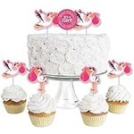 Girl Special Delivery - Dessert Cupcake Toppers - It's A Girl Stork Baby Shower Clear Treat Picks - Set of 24