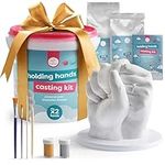 Chuckle - Holding Hand Casting Kit Couples Hand Mold Kit with Sculpture Base & Paints, Couples Gifts for Him and Gifts for Her, Valentines Gift for Wife Husband Girlfriend Boyfriend