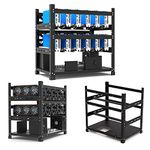 Mining Rig Frame - 3 Layers 12 GPU Steel Mining Case Bitcoin Ethereum ETH Rack Dual Power Motherboard Bracket Computer Case Miner Frame-Rack…