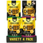 SERIOUS PIG - Snacking Cheese Taster Pack, Keto Friendly, High Protein, Low Carb, Gluten Free, Vegetarian, Pub Snacks, Made from 100% Real Italian Cheese (Variety) 24 g (Pack of 4)