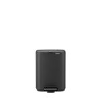 Brabantia Bo Pedal Bin 4L (Mineral Infinite Grey), Space-Efficient and Soft Closing Waste Bin with Light Pedal Operation, Easy to Clean Plastic Inner Bucket with Free PerfectFit Rubbish Bags Included