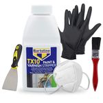 Paint Stripper Kit with Bartoline TX10 Gel 500ml + Scraper, Brush, Gloves & Mask–Heavy Duty Paint and Varnish Remover for Easy Coating Removal on Wood, Metal, Concrete – Great for DIY & Trade Projects