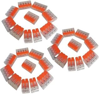 56pcs Lever Wire Nuts Connectors,Electrical Connectors Kit, with 2/3/4/5pin Quick Wire Connectors,Terminals Electrical Butt Terminals Splicing Kit for Home Lighting & Car Audio, AWG 28-12