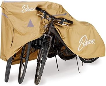 Bikeroo Bike Cover for Transport on Rack - Waterproof Rain Tent for Mountain, Beach Cruiser & Road Bikes - XXL Size, Storage for 3 Bicycles