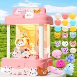 Skirfy Mini Claw Machine, Kids Claw Machine Mini Vending Machine, Toy Claw Machine, Claw Machine for Adults,Candy Claw Machine Birthday Gifts Mini Vending Machine for Kids Girls Ages 6,7,8,9+